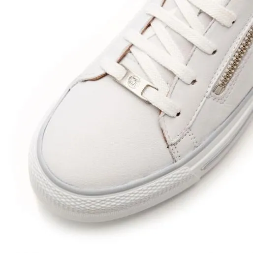 Filicia White Leather Women Moda In Pelle Casual Shoes And Trainers