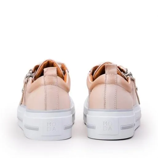 Filician Cream Leather Women Moda In Pelle Casual Shoes And Trainers Filician Cream Leather Women Moda In Pelle Casual Shoes And Trainers