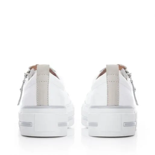 Filician White Leather Women Moda In Pelle White Trainers Filician White Leather Women Moda In Pelle White Trainers