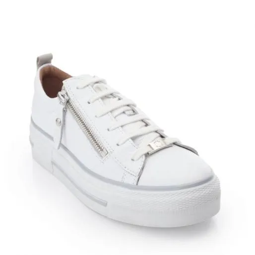 Filician White Leather Women Moda In Pelle White Trainers Filician White Leather Women Moda In Pelle White Trainers