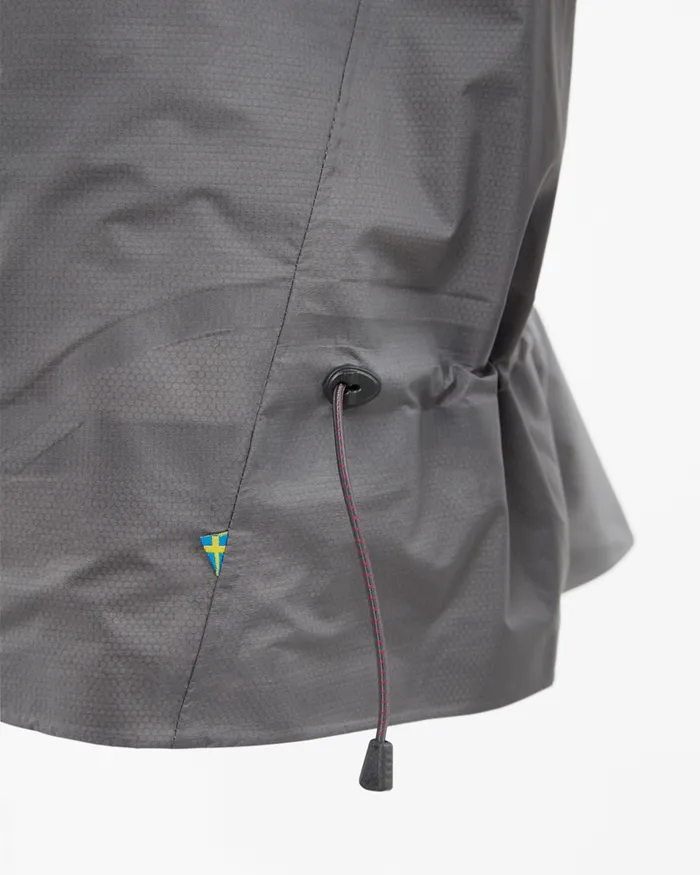 Fjorgyn Lightweight Waterproof Anorak Rock Grey MenWomen Klttermusen Waterproof Jackets