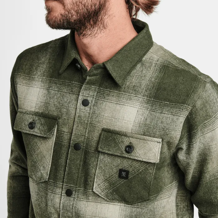Flannels Men Roark Nordsman Long Sleeve Flannel Dark Military 2