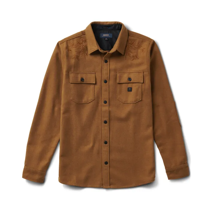 Flannels Men Roark Nordsman Long Sleeve Flannel Embroidered Dark Bronze