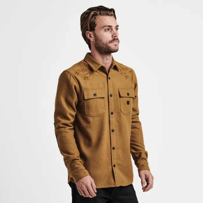 Flannels Men Roark Nordsman Long Sleeve Flannel Embroidered Dark Bronze
