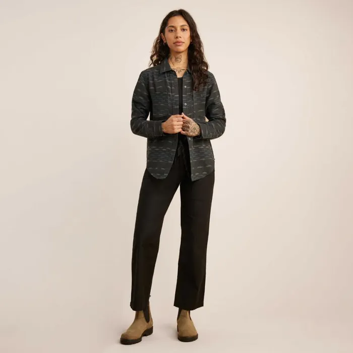 Flannels Women Roark Alpine Long Sleeve Flannel Black Pattern