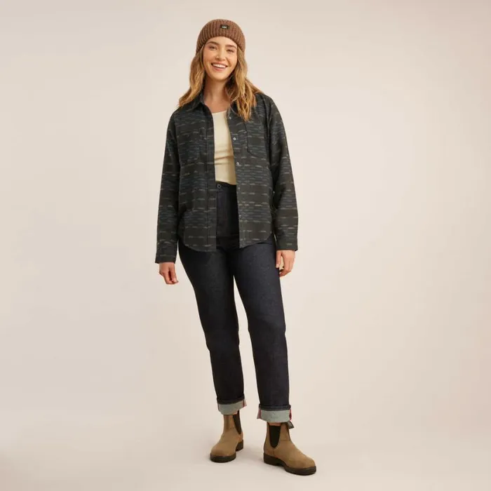 Flannels Women Roark Alpine Long Sleeve Flannel Black Pattern