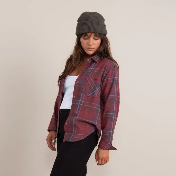Flannels Women Roark Alpine Long Sleeve Flannel Maroon
