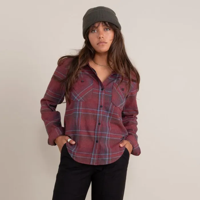 Flannels Women Roark Alpine Long Sleeve Flannel Maroon