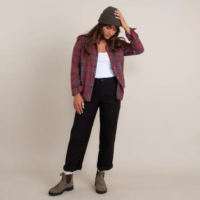 Flannels Women Roark Alpine Long Sleeve Flannel Maroon