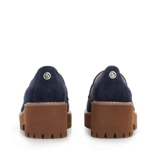 Florense Navy Suede Women Moda In Pelle Brogues And Loafers Florense Navy Suede Women Moda In Pelle Brogues And Loafers