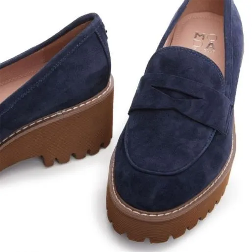 Florense Navy Suede Women Moda In Pelle Brogues And Loafers Florense Navy Suede Women Moda In Pelle Brogues And Loafers