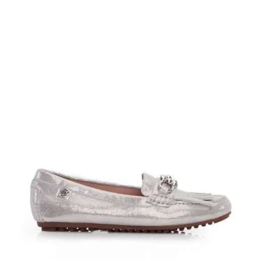 Francheska W Rose Gold Leather Women Moda In Pelle Flat And Ballerina Shoes