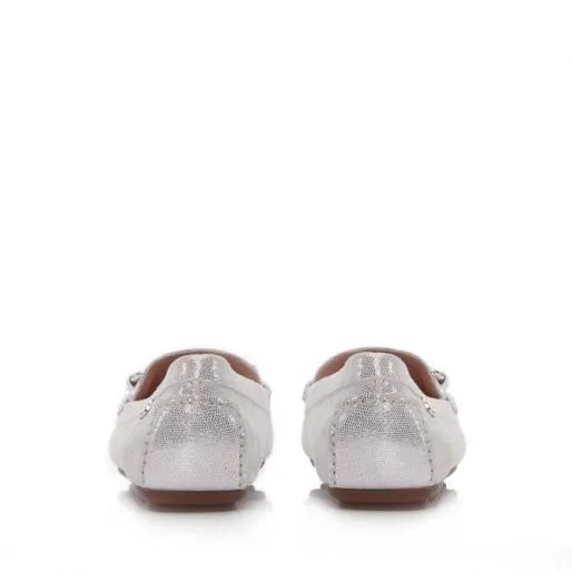Francheska W Rose Gold Leather Women Moda In Pelle Flat And Ballerina Shoes