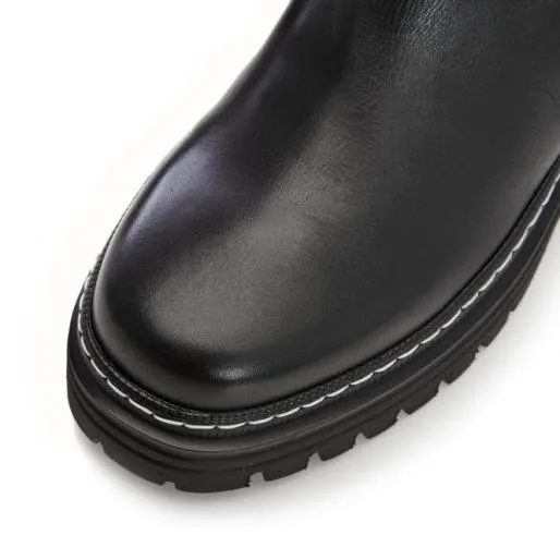 G Gazania Black Leather Women Moda In Pelle Ankle Boots G Gazania Black Leather Women Moda In Pelle Ankle Boots