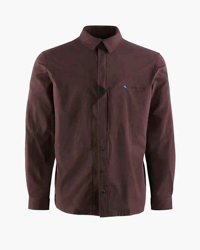 Garm Levitend Long Sleeve Shirt Amaranth Red Men Klttermusen Shirts