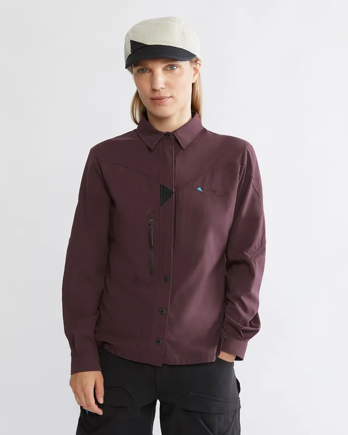 Garm Levitend Long Sleeve Shirt Amaranth Red Women Klttermusen Shirts