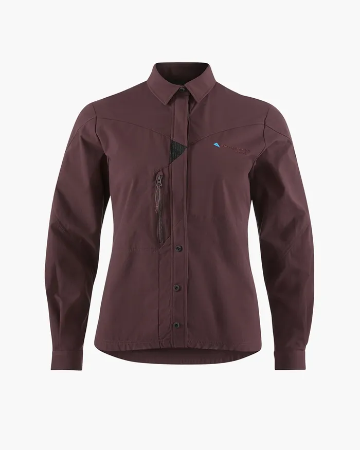 Garm Levitend Long Sleeve Shirt Amaranth Red Women Klttermusen Shirts