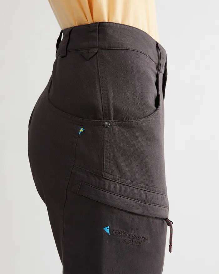 Gefjon 20 Flexible Cotton Pants Raven Women Klttermusen Pants