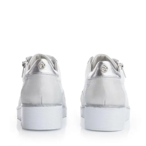 Genette White Leather Women Moda In Pelle Casual Shoes And Trainers Genette White Leather Women Moda In Pelle Casual Shoes And Trainers