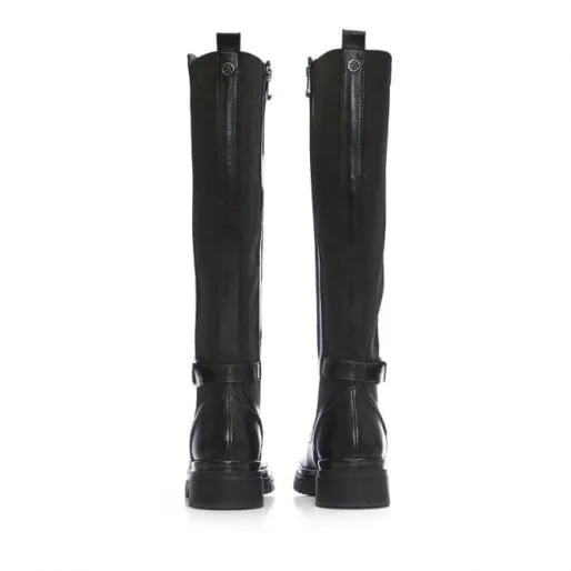 Giada Black Leather Women Moda In Pelle Black Boots Giada Black Leather Women Moda In Pelle Black Boots