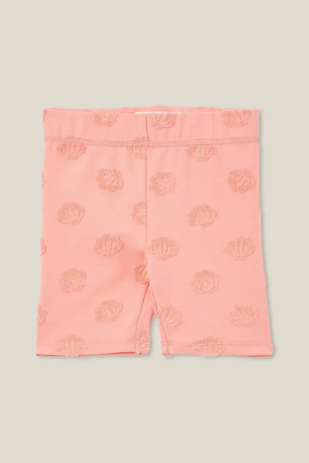 Girls 214 Activewear Cotton On Hailey Bike Short Coral Dreamsterry Texture Shells