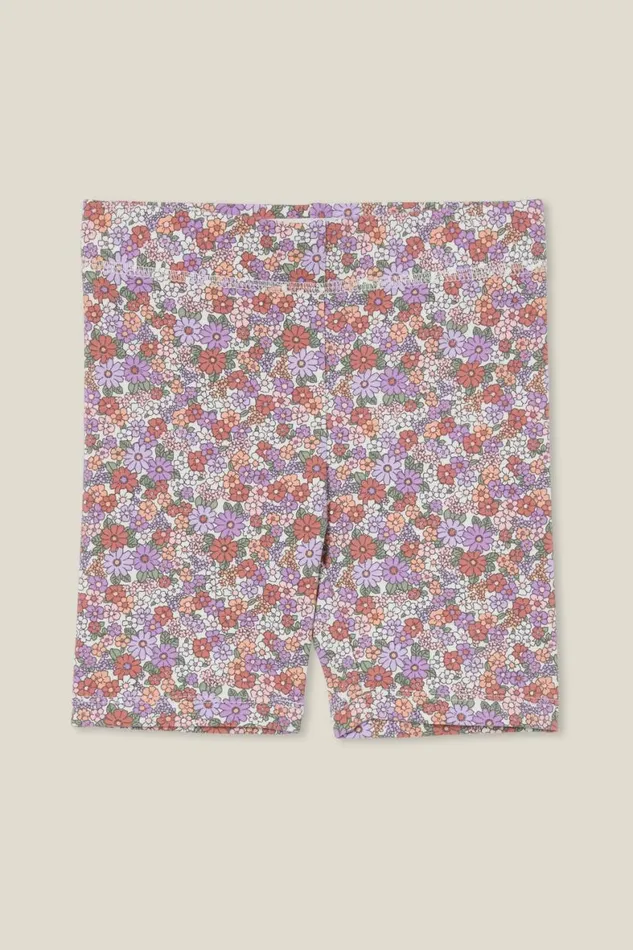 Girls 214 Activewear Cotton On Hailey Bike Short Dark Vanillablair Ditsy