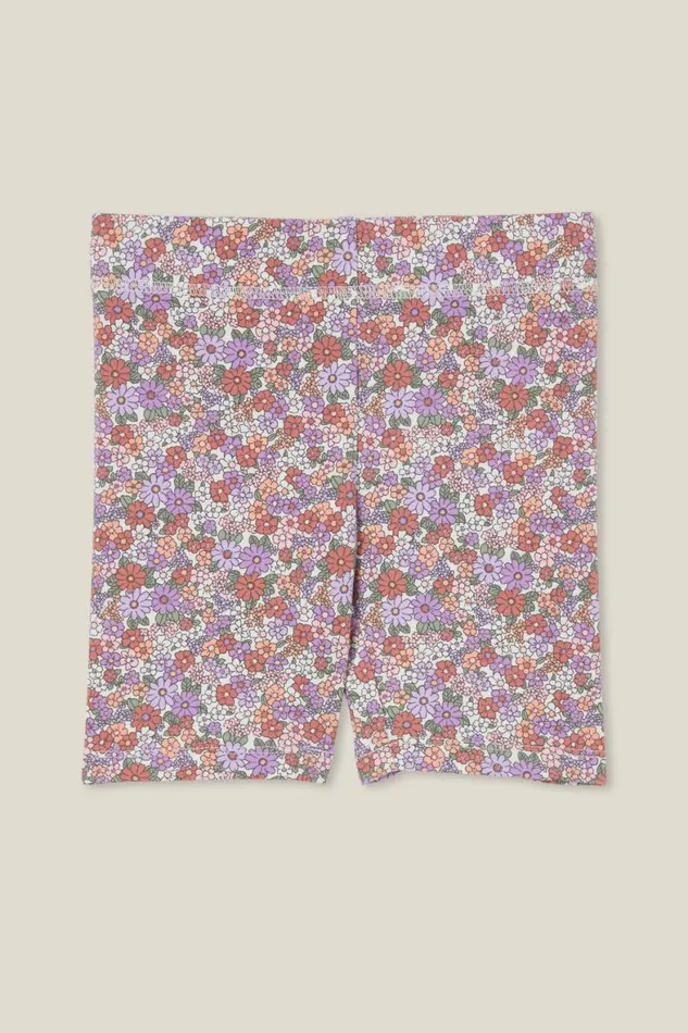 Girls 214 Activewear Cotton On Hailey Bike Short Dark Vanillablair Ditsy