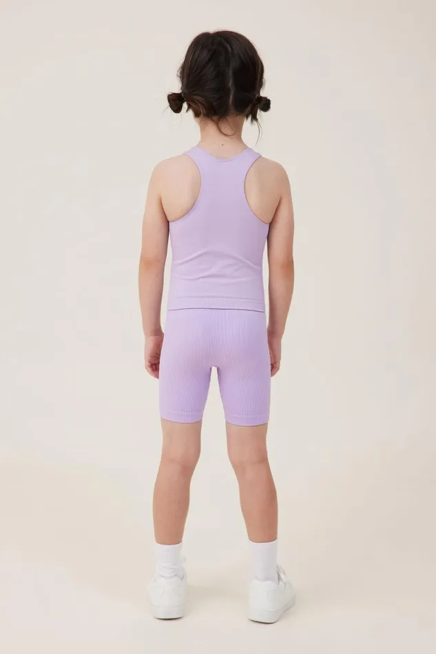 Girls 214 Activewear Cotton On Isla Seamfree Bike Short Lilac Drop