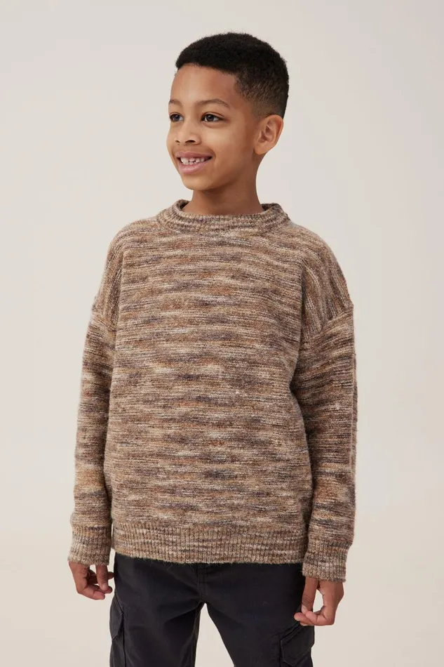 Girls 214Boys 214 Jackets and Sweaters Cotton On Blake Knit Crew Dark Vanilla Space Dye Girls 214Boys 214 Jackets and Sweaters Cotton On Blake Knit Crew Dark Vanilla Space Dye