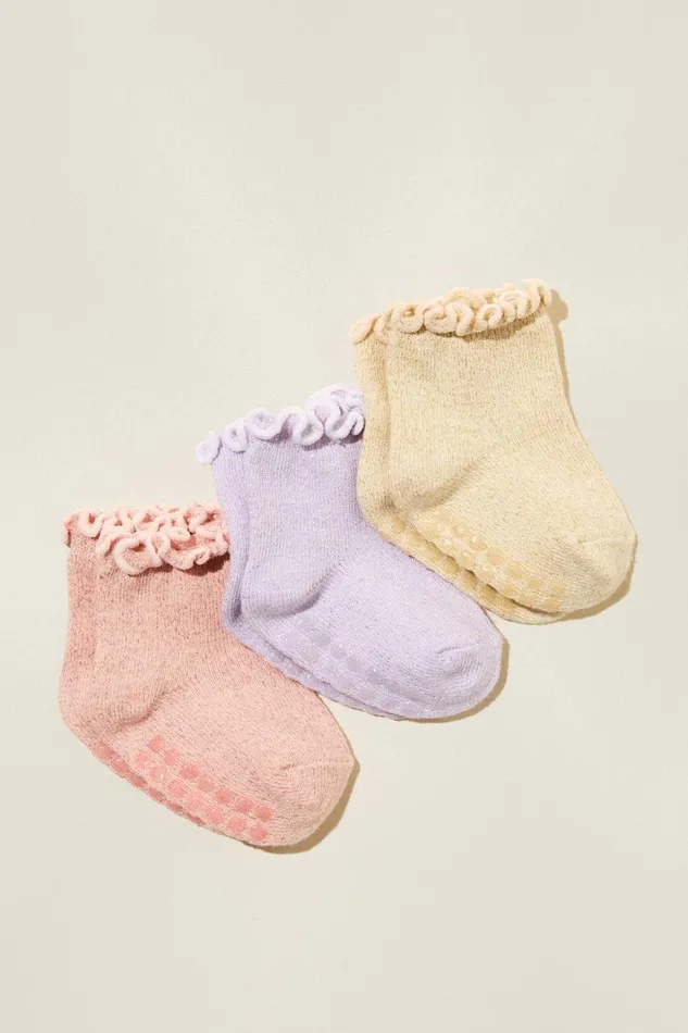 Girls 214Boys 214 Socks and Tights Cotton On 3Pk Baby Socks Goldpinklilac Drop Shimmer Girls 214Boys 214 Socks and Tights Cotton On 3Pk Baby Socks Goldpinklilac Drop Shimmer