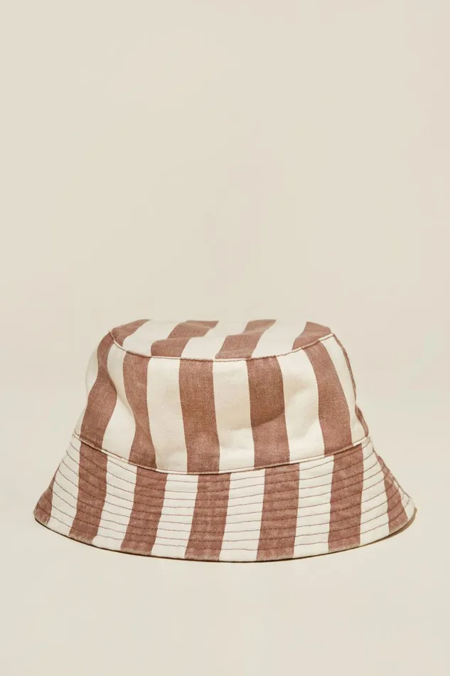 Girls 214Boys 214 Swimwear Cotton On Reversible Bucket Hat Coco Jumboblock Stripe Girls 214Boys 214 Swimwear Cotton On Reversible Bucket Hat Coco Jumboblock Stripe