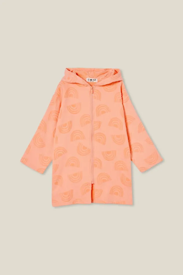 Girls 214Boys 214 Swimwear Cotton On Zip Thru Hooded Towel Tropical Orangerainbows Girls 214Boys 214 Swimwear Cotton On Zip Thru Hooded Towel Tropical Orangerainbows