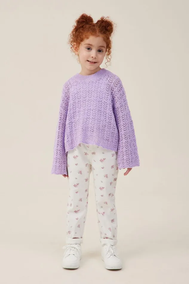 Girls 214 Jackets and Sweaters Cotton On Sienna Knit Jumper Lilac Drop