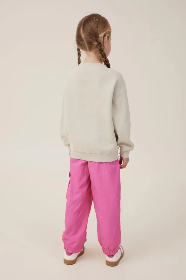 Girls 214 Leggings Pants and Jeans Cotton On Peta Parachute Pant Raspberry Pink