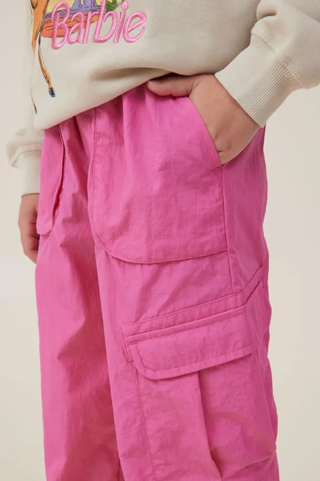 Girls 214 Leggings Pants and Jeans Cotton On Peta Parachute Pant Raspberry Pink