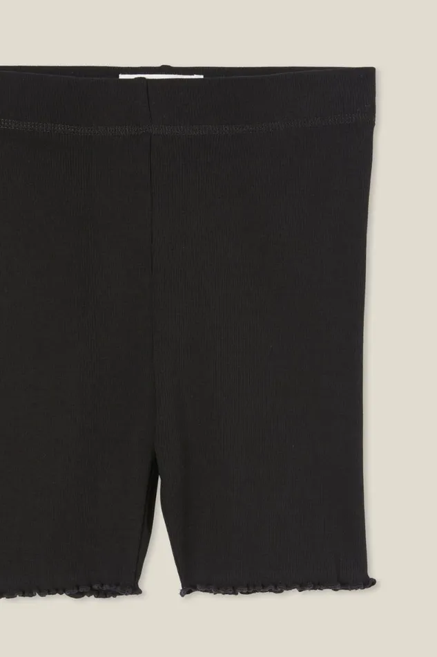 Girls 214 Shorts Skirts and Playsuits Cotton On Halley Bike Short Black Rib