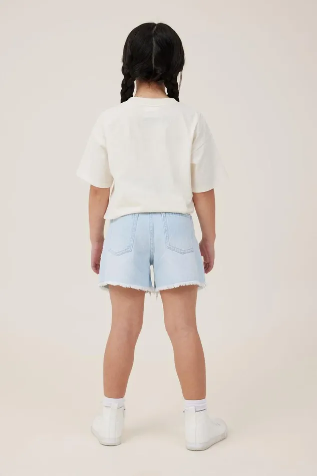 Girls 214 Shorts Skirts and Playsuits Cotton On Kyla Denim Short Bleach Blue Wash