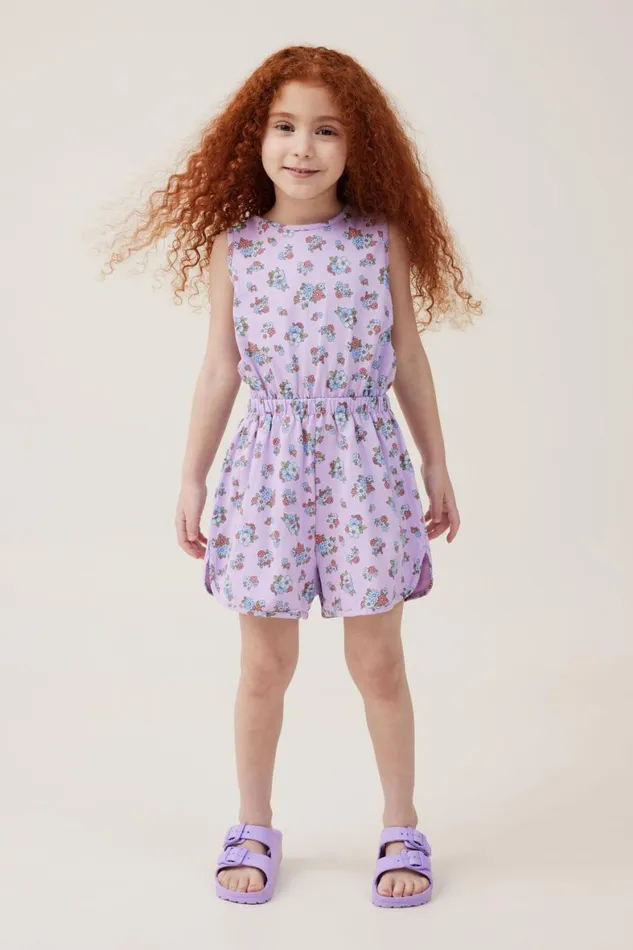 Girls 214 Shorts Skirts and Playsuits Cotton On Romy Playsuit Lilac Dropava Ditsy