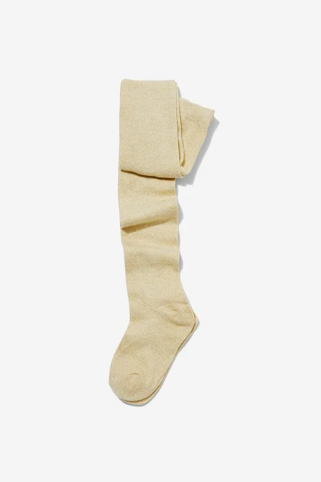 Girls 214 Socks and Tights Cotton On Solid Tights New Gold Shimmer