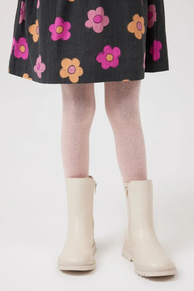 Girls 214 Socks and Tights Cotton On Solid Tights New Pink Shimmer