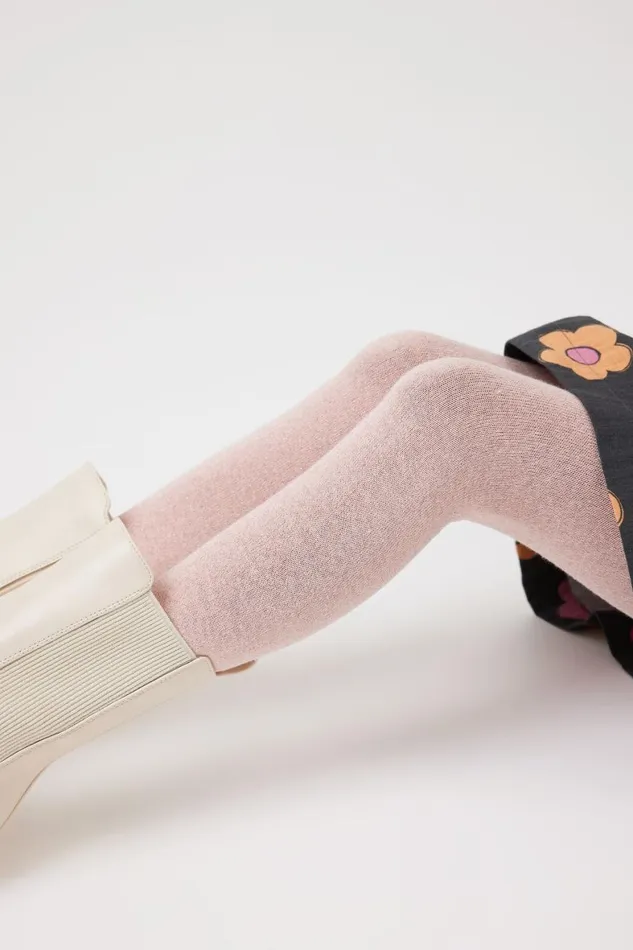 Girls 214 Socks and Tights Cotton On Solid Tights New Pink Shimmer
