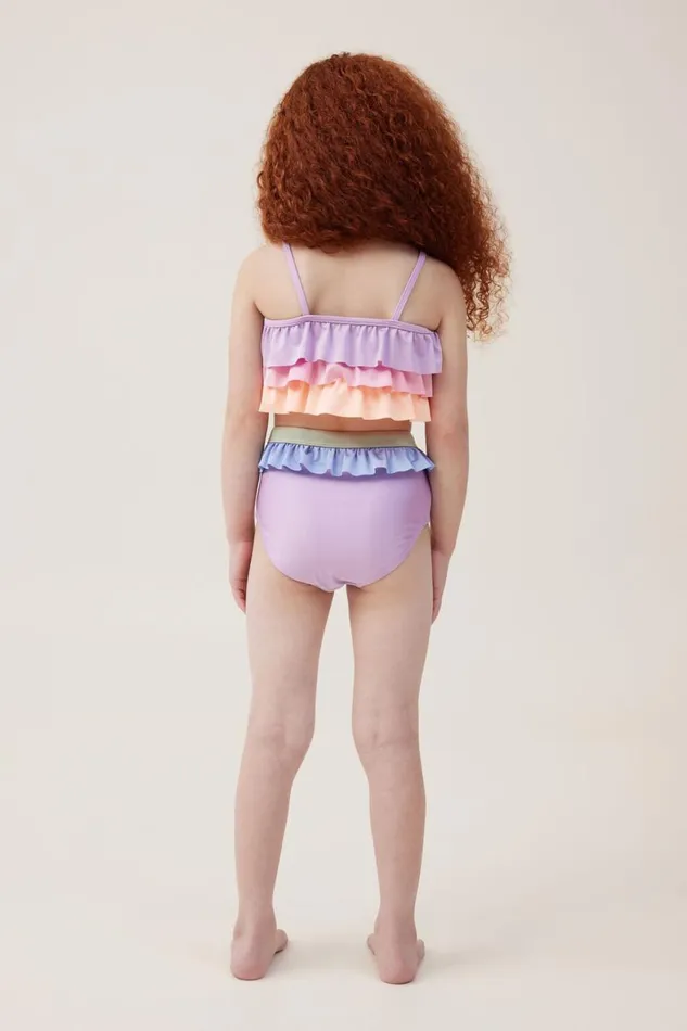 Girls 214 Swimwear Cotton On Alexia Bikini Rainbow Ruffle