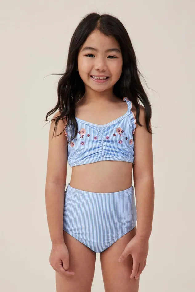 Girls 214 Swimwear Cotton On Jasmina Bikini Dusk Bluebirdie Stripe