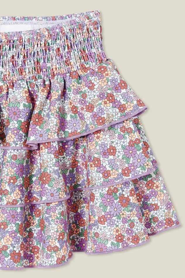Girls 214 Swimwear Cotton On Summer Swim Skirt Vanillablaire Ditsy Clay Pigeon