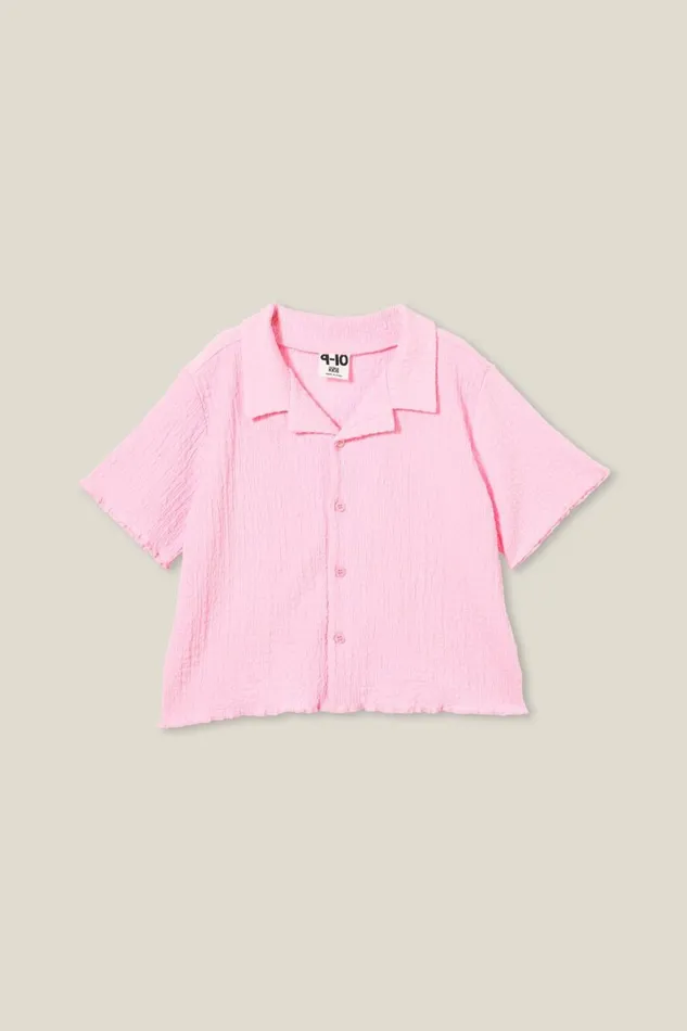 Girls 214 Tops and TShirts Cotton On Amelie Short Sleeve Shirt Cali Pink