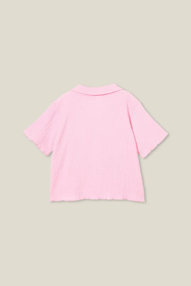 Girls 214 Tops and TShirts Cotton On Amelie Short Sleeve Shirt Cali Pink