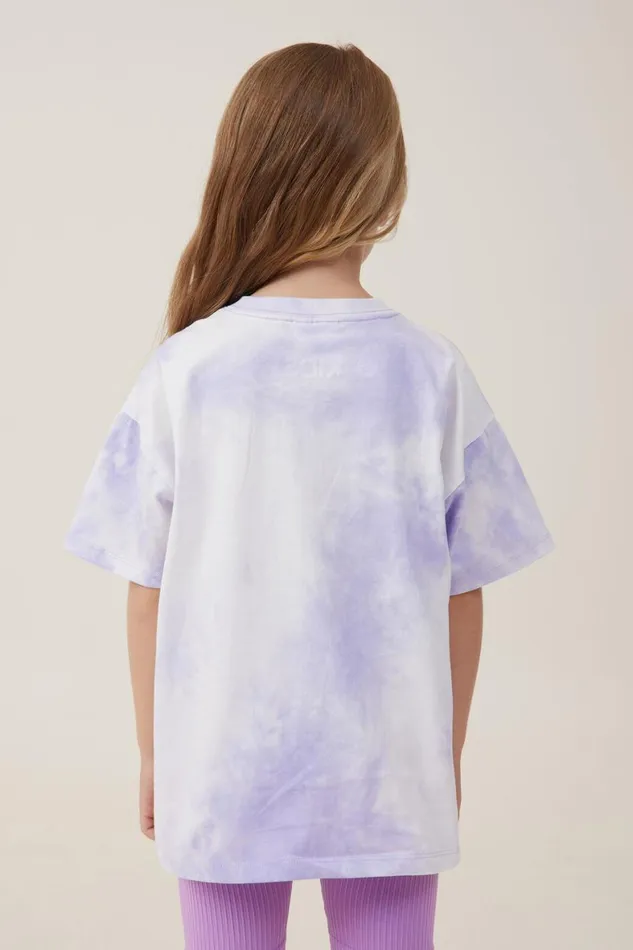 Girls 214 Tops and TShirts Cotton On License Drop Shoulder Short Sleeve Tee Lcn Has My Little Ponysmokey Lilac