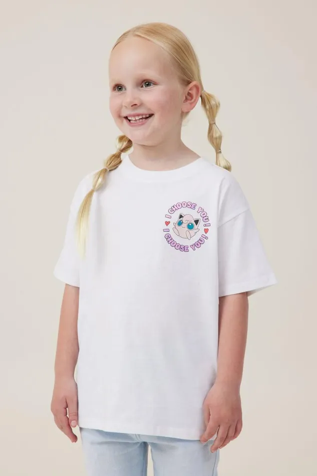 Girls 214 Tops and TShirts Cotton On License Drop Shoulder Short Sleeve Tee Lcn Pok Pokemon I Choose Youwhite Girls 214 Tops and TShirts Cotton On License Drop Shoulder Short Sleeve Tee Lcn Pok Pokemon I Choose Youwhite