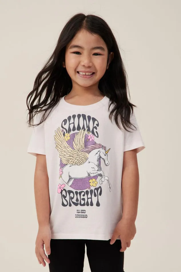 Girls 214 Tops and TShirts Cotton On Poppy Short Sleeve Print Tee Crystal Pinkshine Bright Unicorn Girls 214 Tops and TShirts Cotton On Poppy Short Sleeve Print Tee Crystal Pinkshine Bright Unicorn