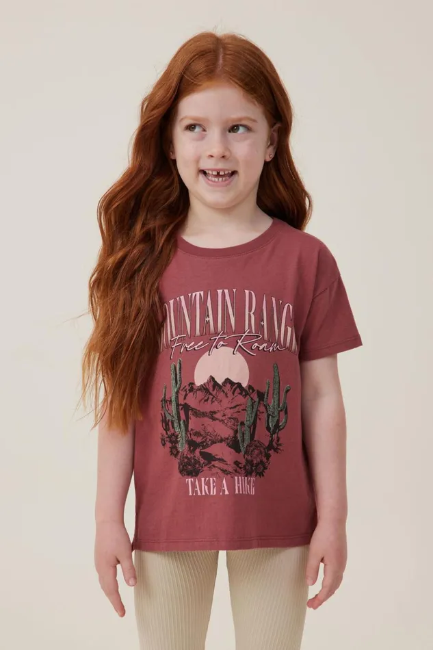 Girls 214 Tops and TShirts Cotton On Poppy Short Sleeve Print Tee Hennamountain Range Girls 214 Tops and TShirts Cotton On Poppy Short Sleeve Print Tee Hennamountain Range